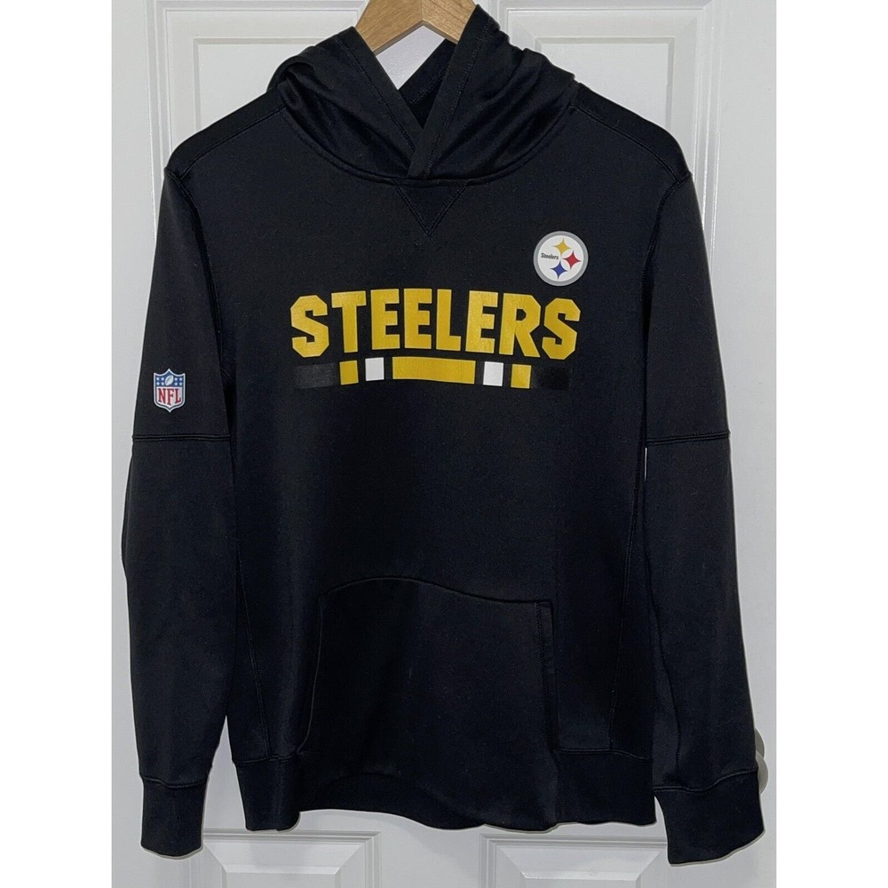 Nike Therma-Fit Pittsburgh Steelers Youth XL (18-20) Black Pullover Hoodie